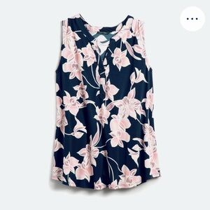 Papermoon Split Neck Textured Knit Top